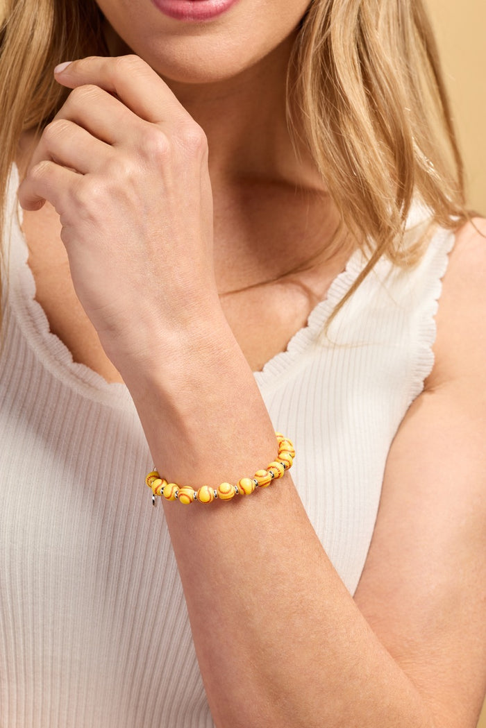 Softball Beaded Bangle