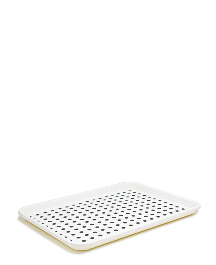 Table Pride Non Slip Plastic Food Tray - White