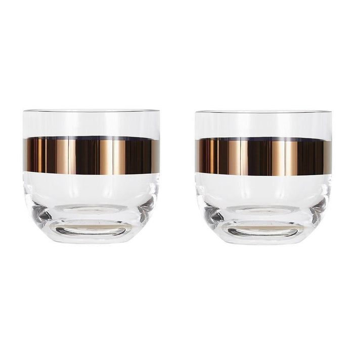 TANK WHISKEY GLASSES, COPPER X2