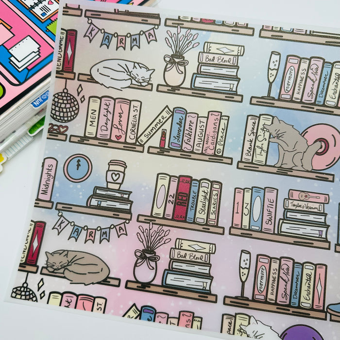 Taylor's Bookshelf Vellum Pocket Dashboard