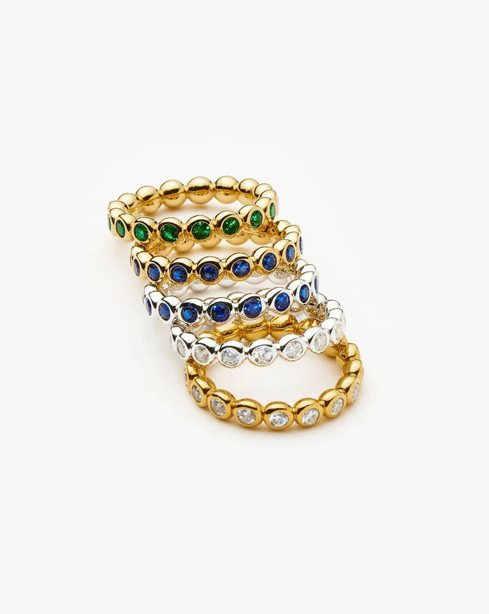 Tennis Eternity Stacking Ring | 18k Gold Vermeil/Cubic Zirconia Rings Missoma