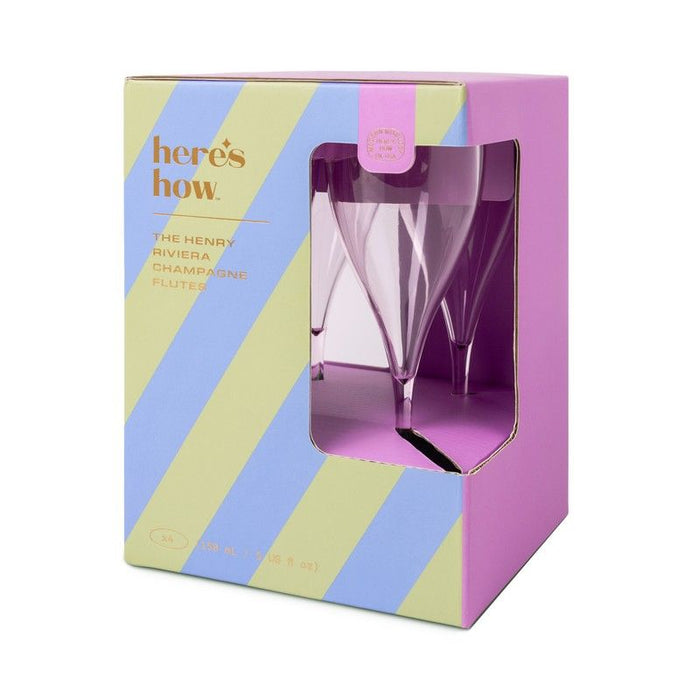 THE HENRY CHAMPAGNE GLASS-SET OF 4 LILAC