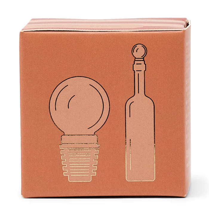 THE MOONY GLASS BOTTLE STOPPER-AMBER