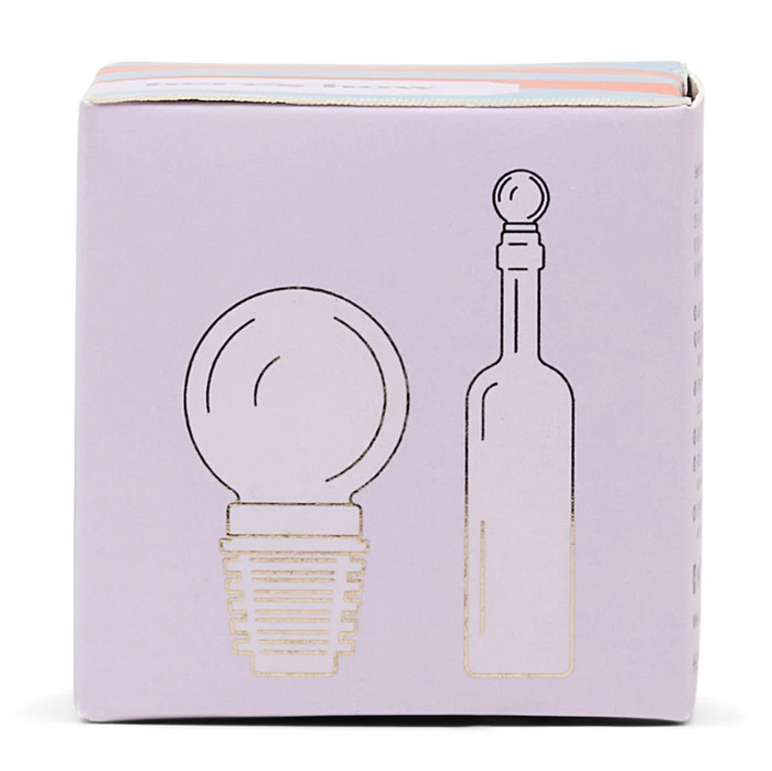 THE MOONY GLASS BOTTLE STOPPER-LILAC