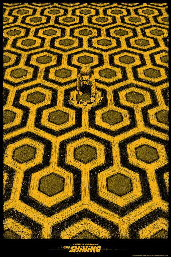 The Shining (yellow variant) by Bartosz Kosowski, 24" x 36" Screen Print