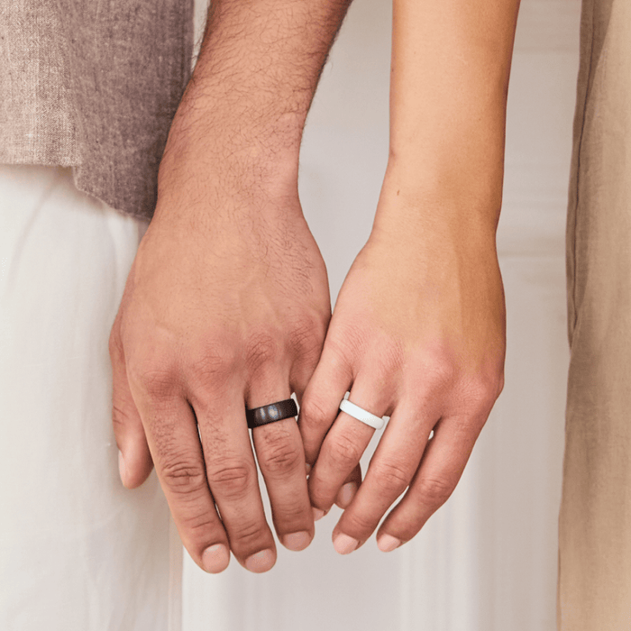 Elements Luxe Thin Silicone Ring - Pearl