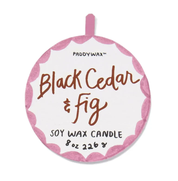 TIGER CERAMIC CANDLE BLACK CEDAR 8OZ