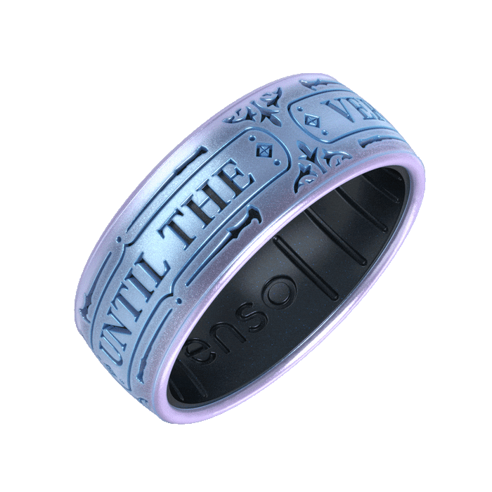 Harry Potter Silicone Ring - Until The Very End - Moonstone/Black Pearl