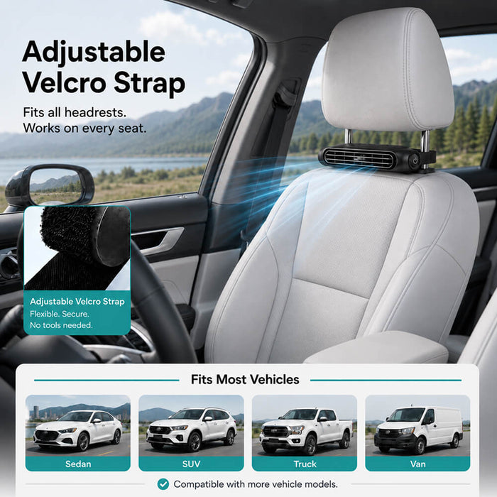 USB Car Headrest Cooling Fan