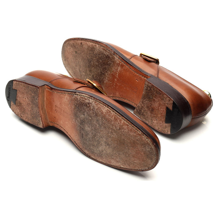 'Westbury' Brown Leather Monk Strap UK 7.5 F