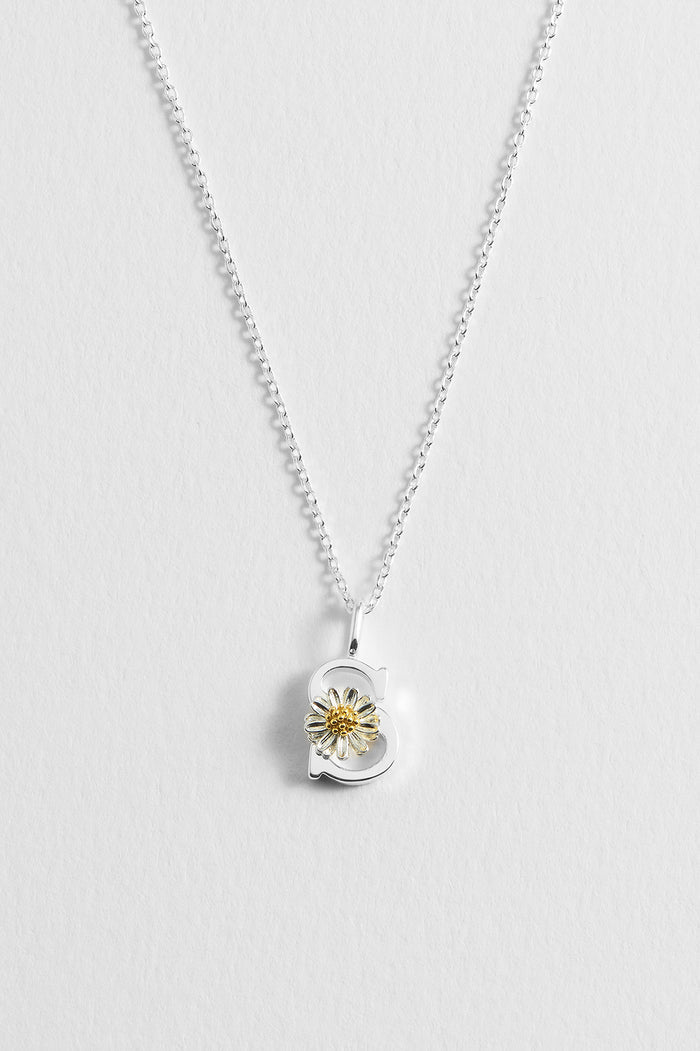 Wildflower Initial Pendant