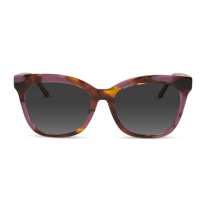 diff eyewear winston prescription sunglasses with a torino tortoise frame front view