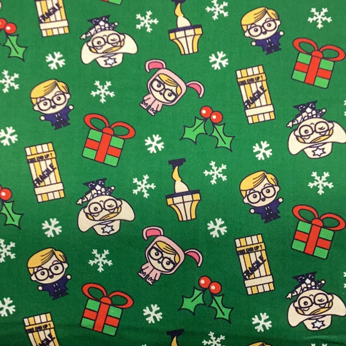 Winter Holiday IV- Chibi A Christmas Story Fabric, Camelot