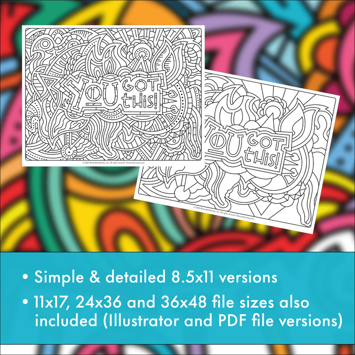 "You Got This" Coloring Page & Poster