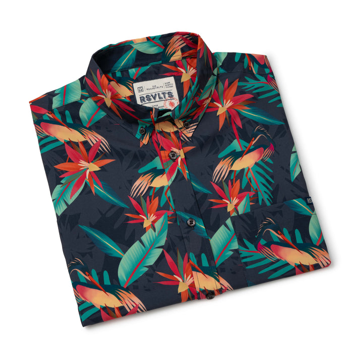 RSVLTS RSVLTS Wild Things "Heron"_ KUNUFLEX Short Sleeve Shirt Wild Things "Heron"_ KUNUFLEX Short Sleeve Shirt
