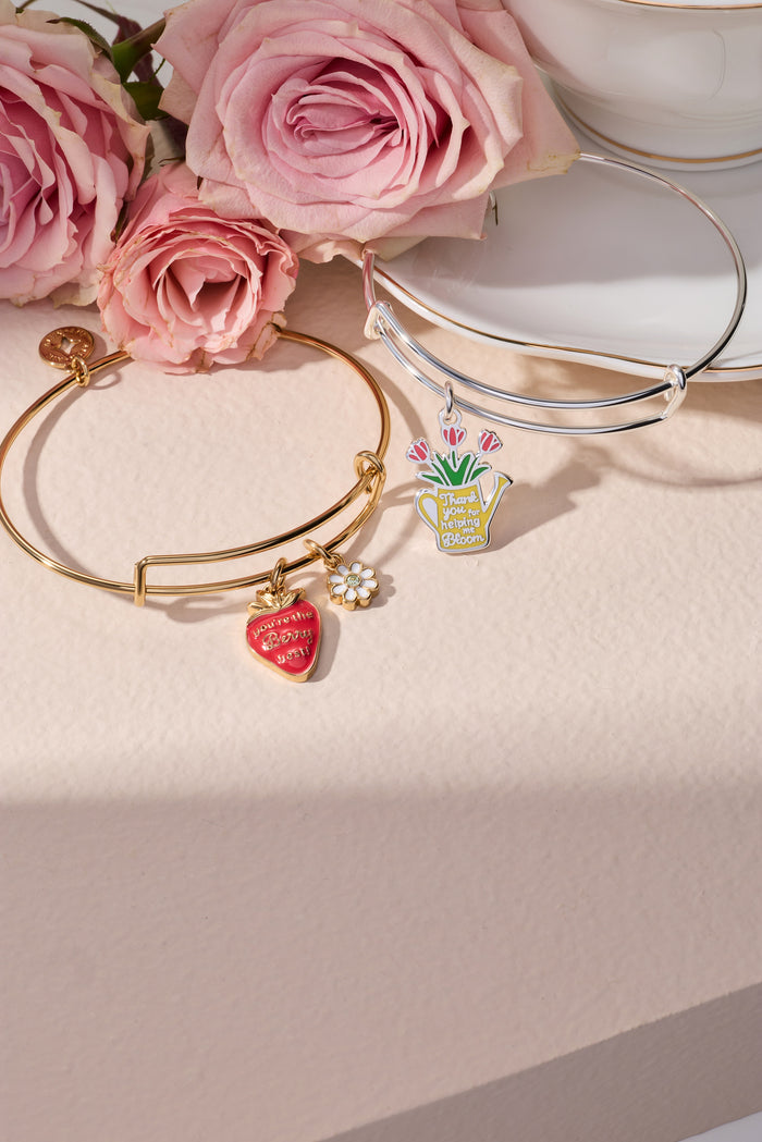 'You're The Berry Best' Strawberry Charm Bangle
