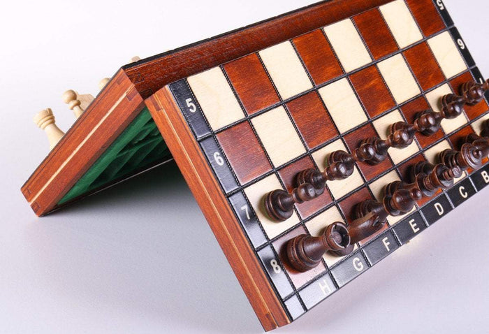10.5" Magnetic Wooden Travel Chess Game - Chess Set - Chess-House