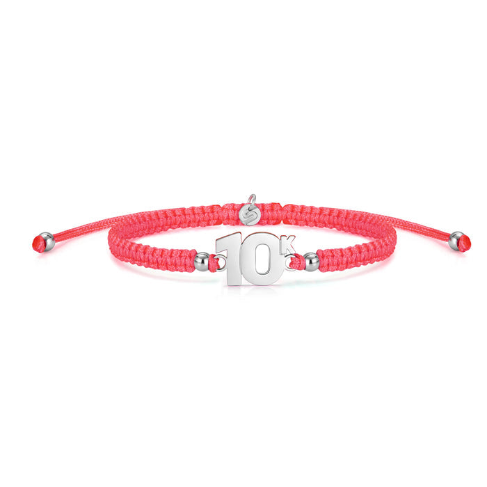 10K Neon Pink Braided Bracelet
