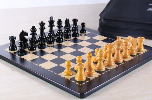 12" Magnetic Travel Chess Set in Black and Boxwood - Chess Set - Chess-House