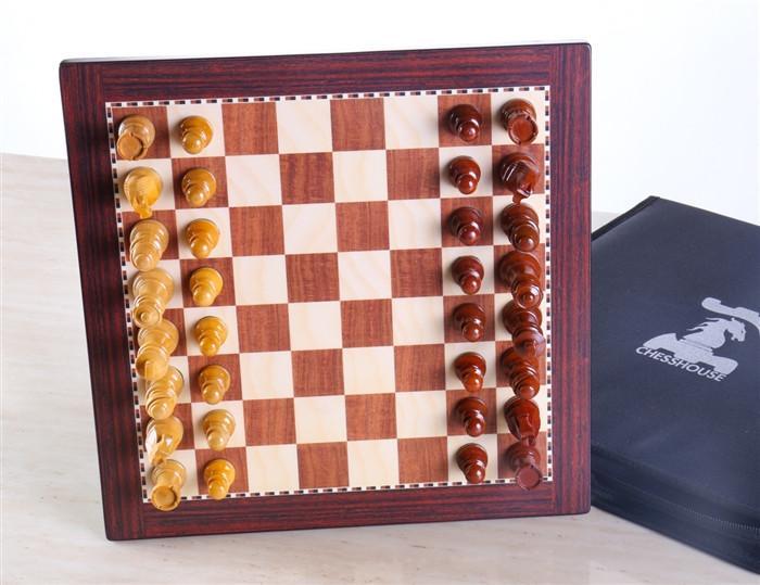 12" Magnetic Travel Chess Set in Rosewood - Chess Set - Chess-House