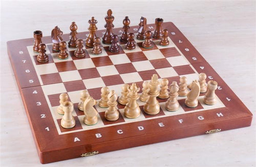 16" Folding Tournament Chess Set - German Design in Shishamwood - Chess Set - Chess-House
