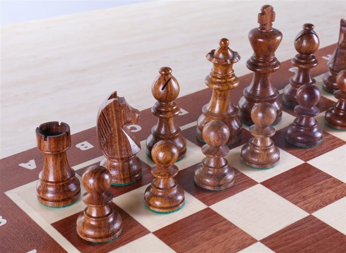 16" Folding Tournament Chess Set - German Design in Shishamwood - Chess Set - Chess-House