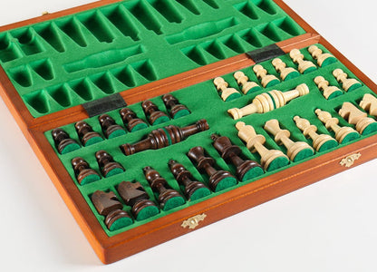 16" Folding Tournament Wood Chess Set No.4 - Chess Set - Chess-House