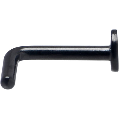 18G 1/4 Black ASTM F-136 Implant Grade Titanium Moon End L Shape Nose Ring