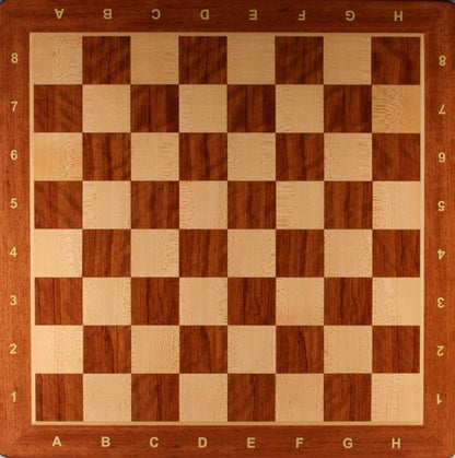19" Padauk Board with Round Corners & Coordinates - Board - Chess-House