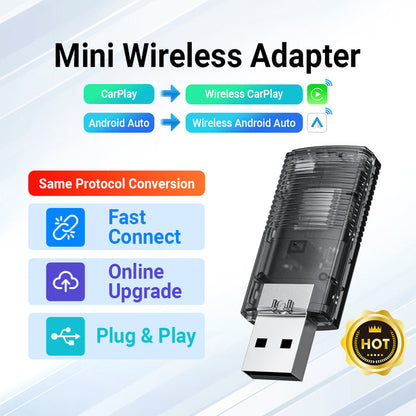 2-in-1 Mini Wireless CarPlay/Android Auto Adapter