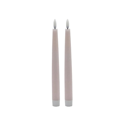 2 SET POINTED PINK FLAMELESS TAPER CANDLE