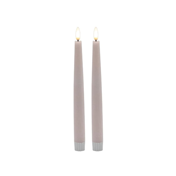 2 SET POINTED PINK FLAMELESS TAPER CANDLE