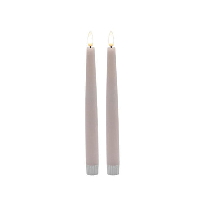 2 SET POINTED PINK FLAMELESS TAPER CANDLE