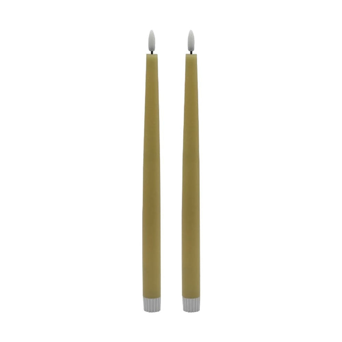 2 SET TALL CHAMPGANE TAPER FLAMELESS  CANDLE