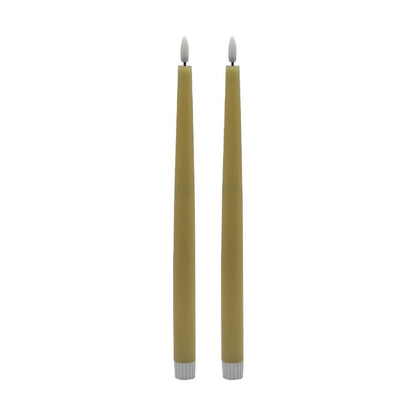 2 SET TALL CHAMPGANE TAPER FLAMELESS  CANDLE