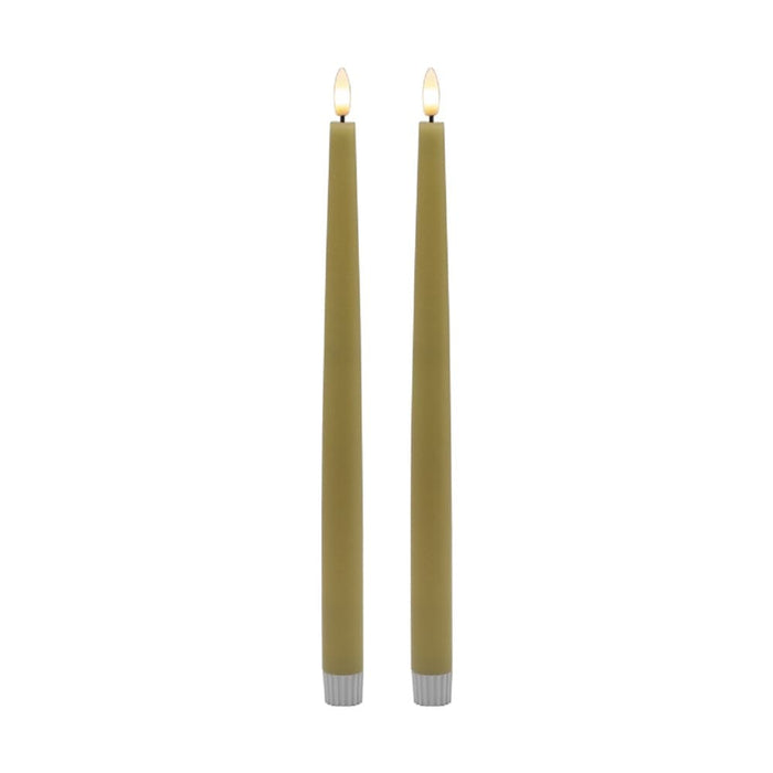 2 SET TALL CHAMPGANE TAPER FLAMELESS  CANDLE