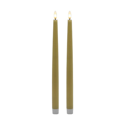 2 SET TALL CHAMPGANE TAPER FLAMELESS  CANDLE
