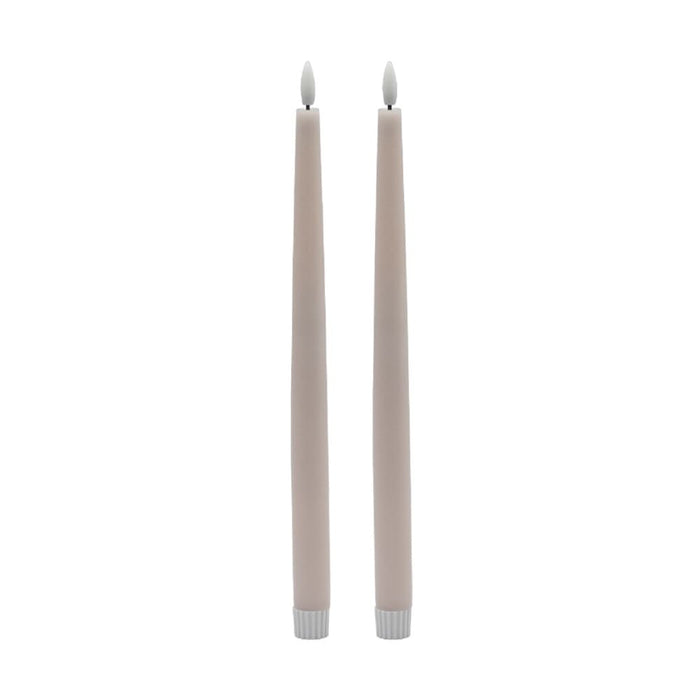 2 SET TALL PINK FLAMELESS TAPER CANDLE