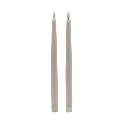 2 SET TALL PINK FLAMELESS TAPER CANDLE