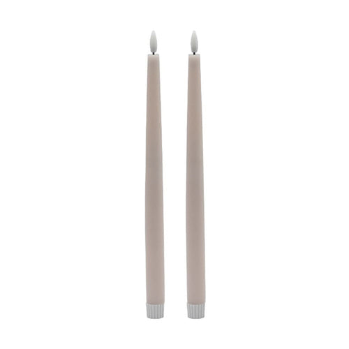 2 SET TALL PINK FLAMELESS TAPER CANDLE