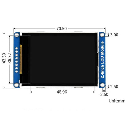 2.4" LCD Display Module (240x320) by Waveshare - The Pi Hut