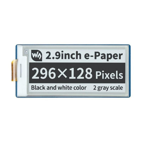 2.9" Black/White E-Ink E-Paper Display Module for Raspberry Pi Pico (296×128) by Waveshare - The Pi Hut