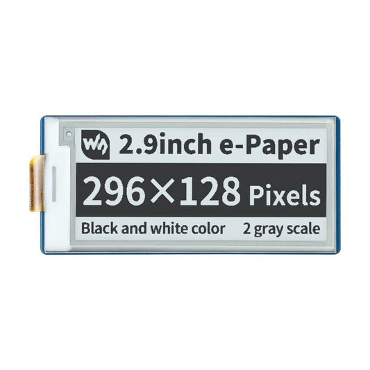 2.9" Black/White E-Ink E-Paper Display Module for Raspberry Pi Pico (296×128) by Waveshare - The Pi Hut