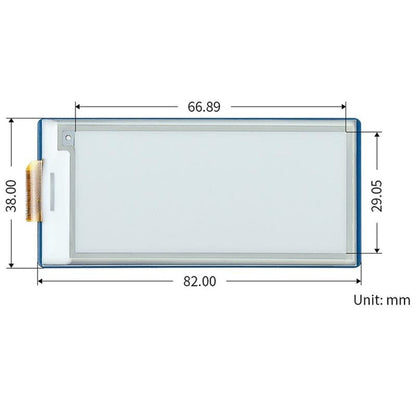2.9" Black/White E-Ink E-Paper Display Module for Raspberry Pi Pico (296×128) by Waveshare - The Pi Hut
