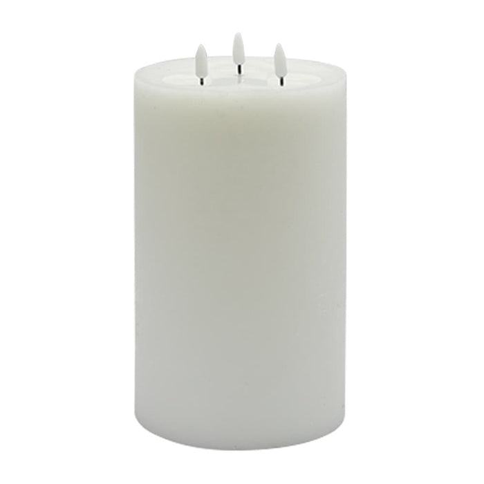 3 WICK LARGE WHITE FLAMELESS CANDLE