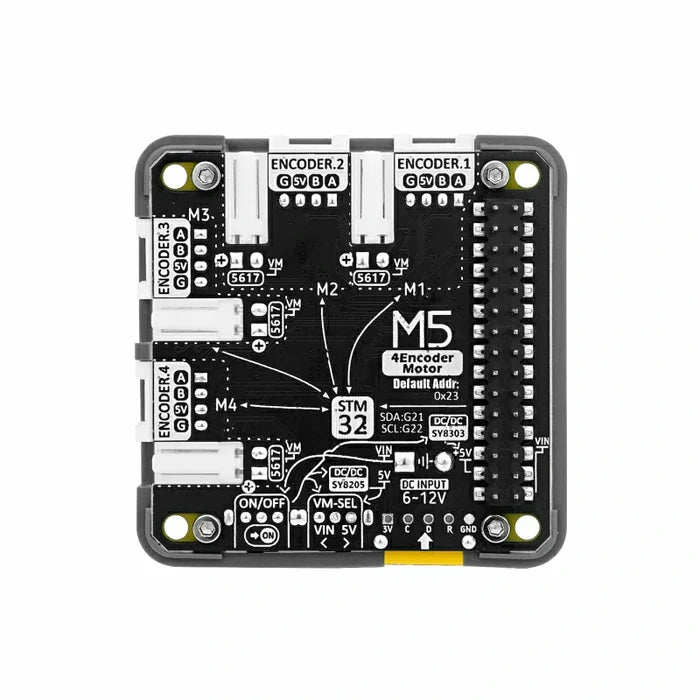 4-Channel Encoder Motor Driver Module (STM32F030) - m5stack-store