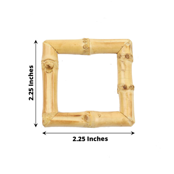 Bamboo picture frame, 2.25 inches square, natural design