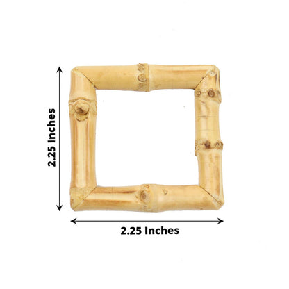 Bamboo picture frame, 2.25 inches square, natural design