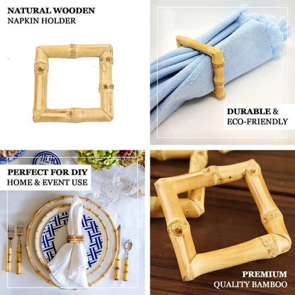 Natural wooden napkin holder made from premium quality bamboo