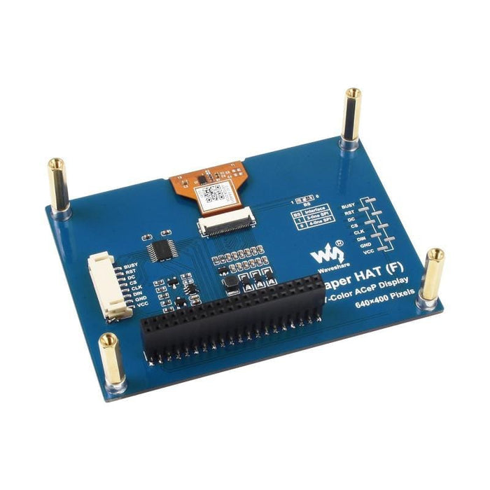 4.01" ACeP 7-Colour E-Paper Display HAT for Raspberry Pi by Waveshare - The Pi Hut